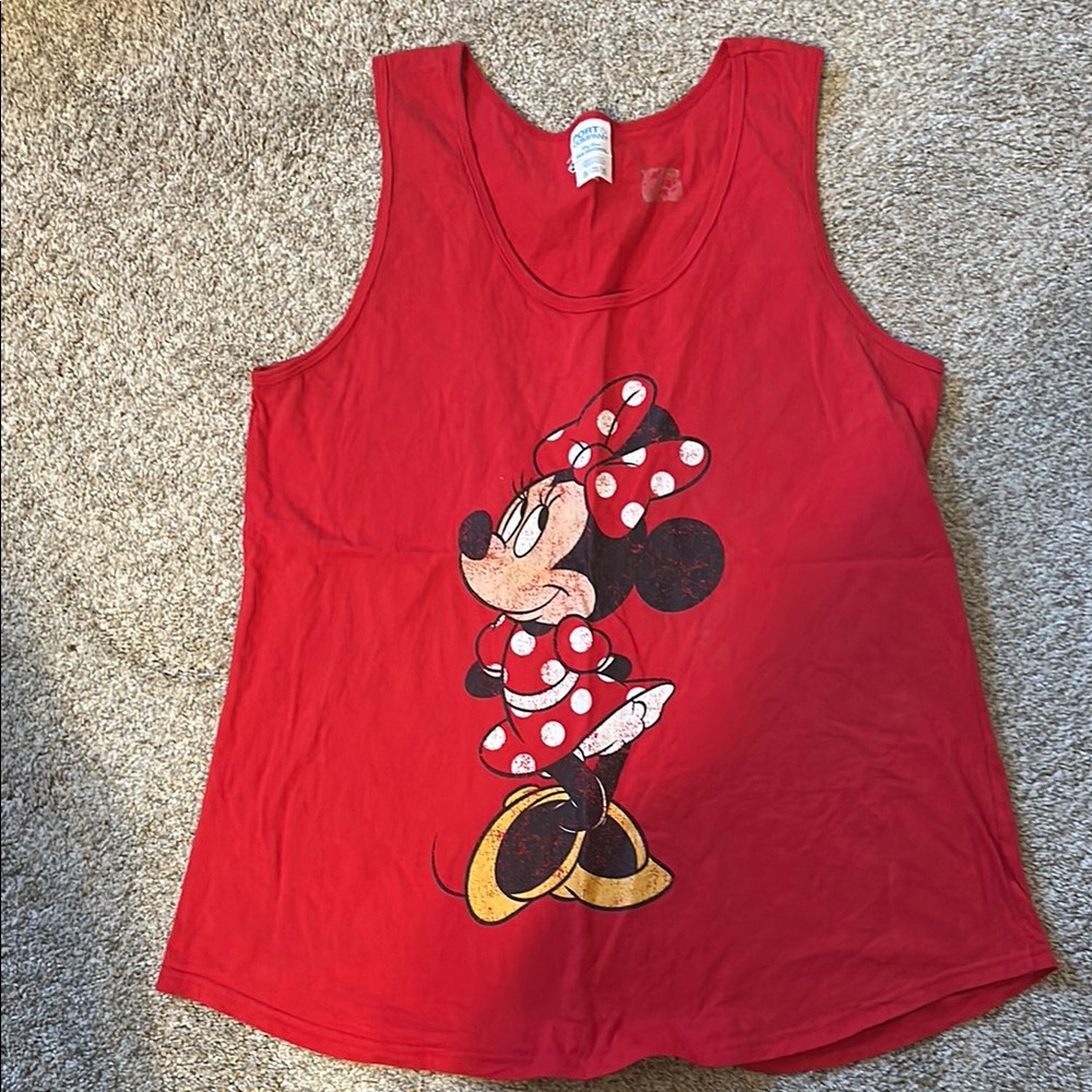 Red Minnie Mouse Tank Top